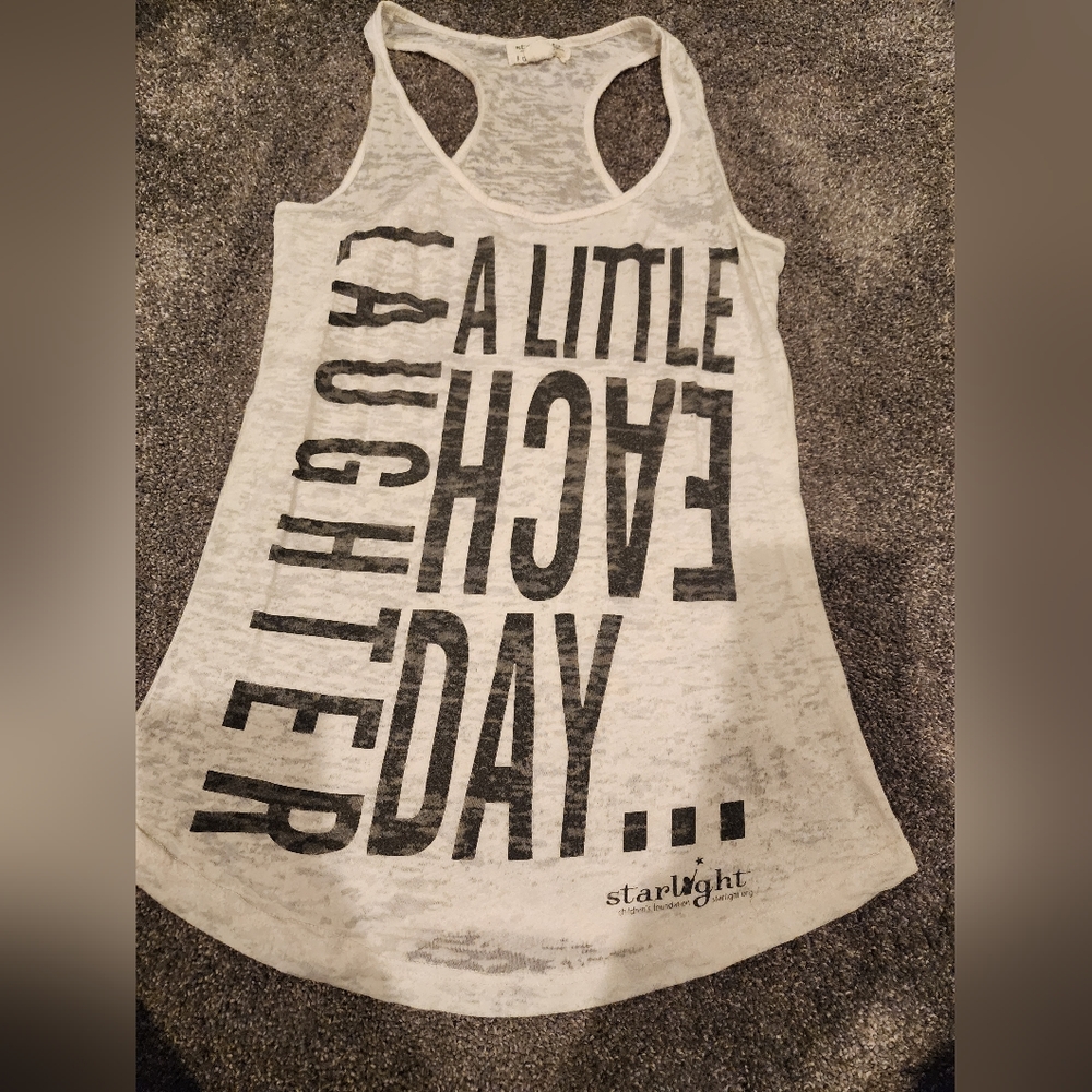 Laugh a little each day starlight tank